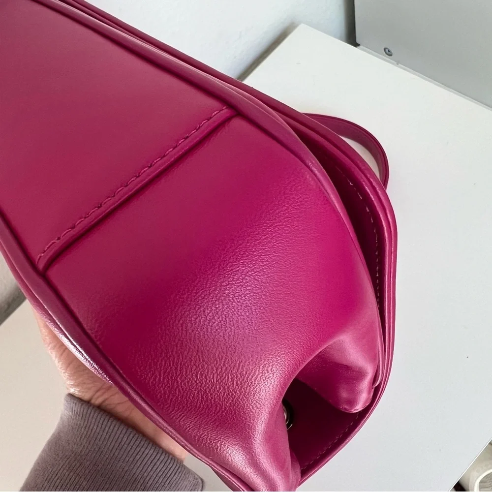 Chanel Lambskin CC Mania Flap Bag in Pink